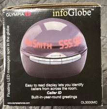 Olympia Infoglobe Digital Caller ID Time Clock Color Changing NEW  2192 uu