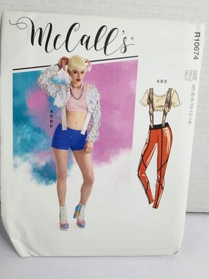 McCall s R10674 Sewing Pattern Misses Costumes Top Shorts Leggings Size 6-14