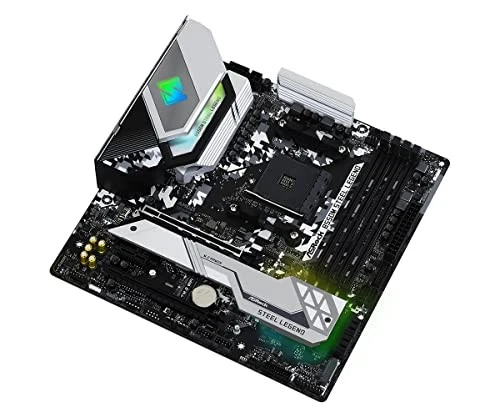 Scheda Madre Micro ATX B550M Steel Legend ASRock AMD Ryzen 3000 (Socket AM4) - Immagine 3 di 4