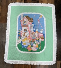 Vintage Nursery Rhymes Mother Goose Reversable Comforter Quilt Blanket Tapestry