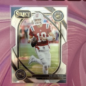 2024 Panini Select - Club Level Drake Maye #218 Silver Prizm Die-Cut (RC)