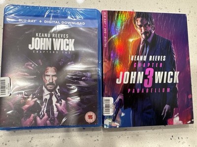 John Wick Blu-ray Lot   Chapters 1 & 2 + Chapter 3 Parabellum Keanu Reeves