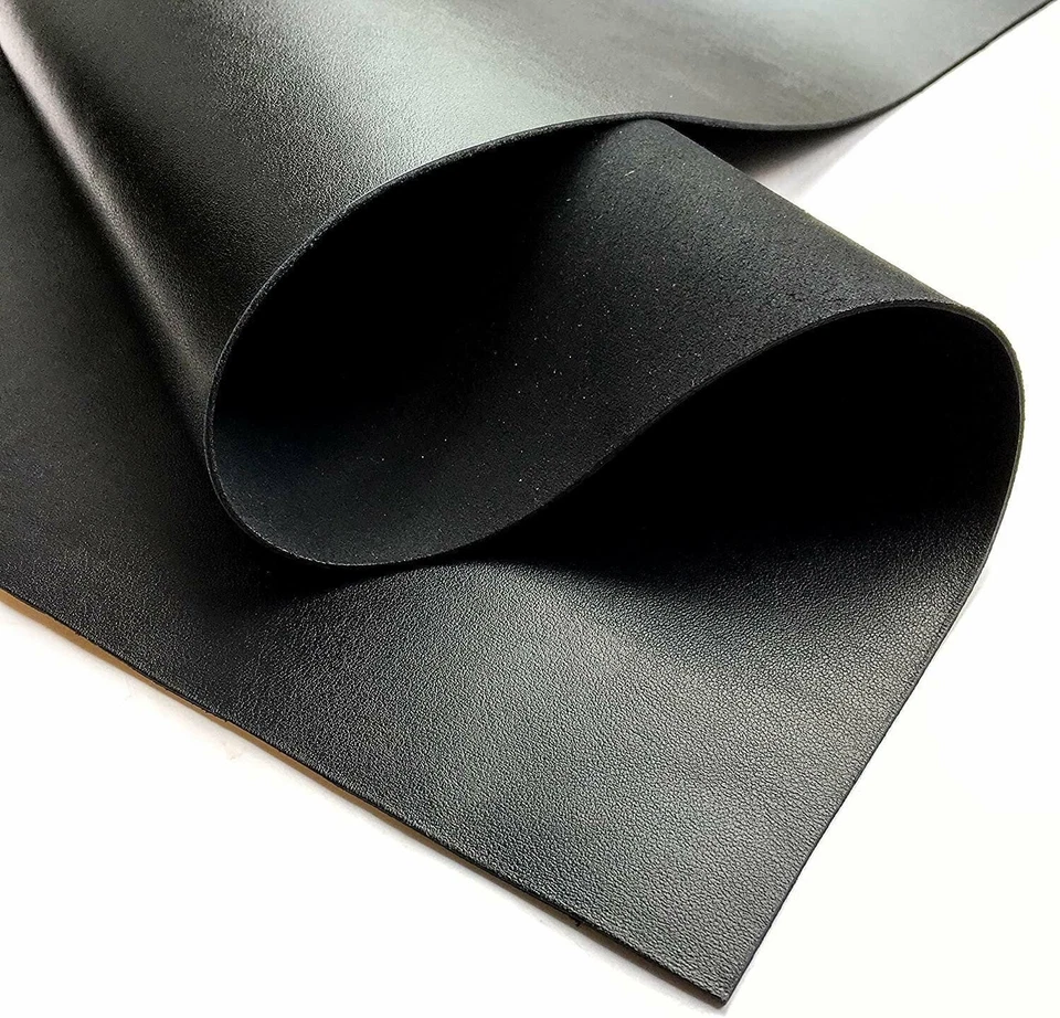 Cuero de becerro negro genuino real: 4-6 oz. (1,8-2,4 mm) Espesor Peso Foto 2 de 4