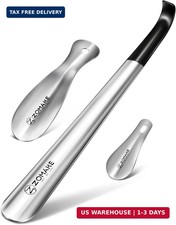 ZOMAKE Shoe Horn Long Handle for Seniors Men Women,Metal Long Shoehorn Boot Horn