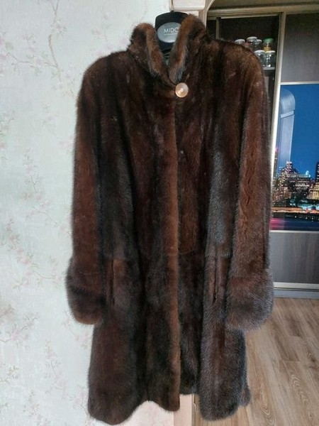 Women Mido-International Fur Coat Brown 38
