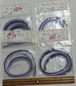 Vintage Quilling Paper -- 4 Packs 1/8" 50 Strips Each -- Purple/Lavender