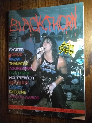 BLACKTHORN No 4 1986 MEGADETH AD VOIVOD EXCITER Magazine THRASH METAL FANZINE - Image 1 of 3