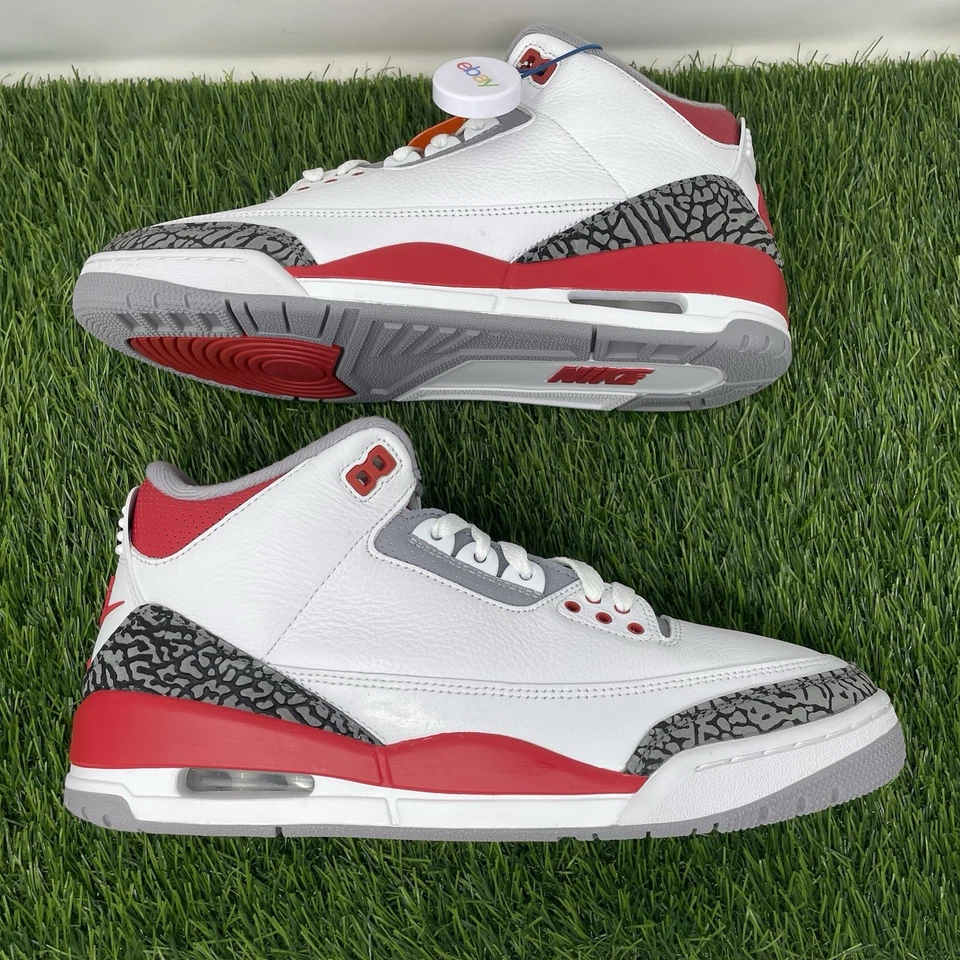 Size 10 - Jordan 3 Retro Mid Fire Red B GRADE - Image 4 of 4