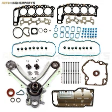 Timing Chain Kit Timing Cover Gasket Head Bolts For 2002 Dodge Ram 1500 4.7L