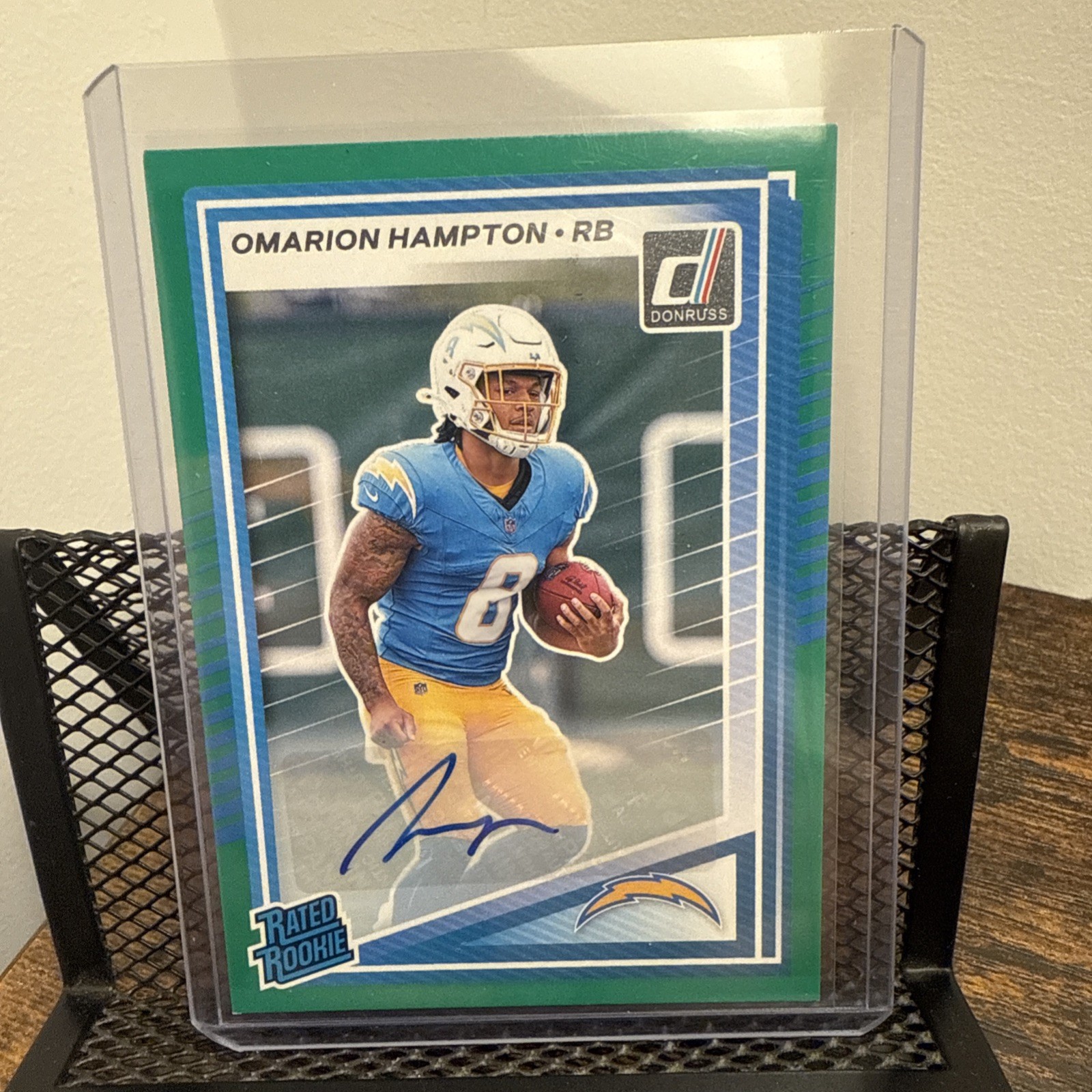 2025 Panini Donruss - Omarion Hampton AUTO Green Press Proof (RC) #303