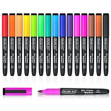 Dry Erase Markers Magnetic Whiteboard Markers, Fine Point, Perfect 15 Colors