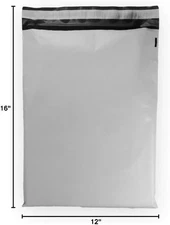 10 EcoSwift 12 x 16 White Large Poly Mailer Size #5 Self Sealing Envelopes Plast