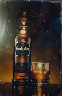 GLENFIDDICH SCOTCH WHISKY     Retro Blechschild 30 x 20 cm  