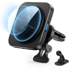 Magnetic Wireless Car Charger Air Vent Dashboard Holder for Iphone 16-12 Galaxy