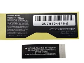 Nintendo / Game Boy Replacement Label Sticker System GBC GBA SP DS LITE 3DS GBP