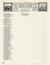 RARE 1933 CHICAGO WORLD'S FAIR/CENTURY OF PROGRESS LETTERHEAD