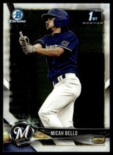 2018 Bowman Draft Chrome Micah Bello Milwaukee Brewers #BDC-111