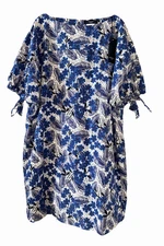 MAX MARA Weekend Size 12 Astor Floral Boat Neck Shift Dress NWT $485 Blue Pocket