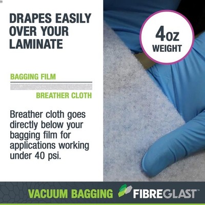 Breather Bleeder Cloth, 1 Yard   Elite Lab Vacuum Bagging Supplies, Degassing...