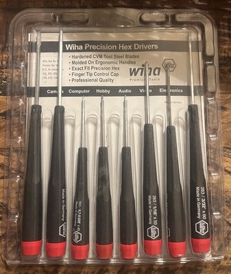 Wiha 26391 Precision Screwdriver Set Hex SAE, 8-Piece