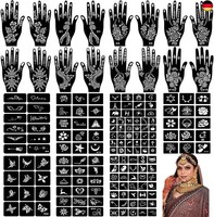 23 Blatt Henna Tattoo Schablone Kit, Henna Schablonen TemporäRe Tattoo