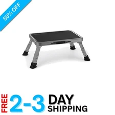 Foldable Step Stool - Adjustable Height with Non-Slip Platform, 330 lbs Capacity