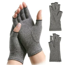 1 Pair Compression Arthritis Gloves – Fingerless Joint Pain Relief Hand Support