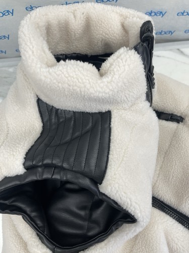 REBECCA MINKOFF Wendeweste veganes Leder Sherpa natur/schwarz RM-303 MEDIUM - Bild 22 von 24