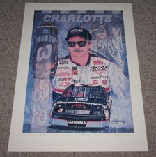 1993 Dale Earnhardt "The Thunder Rolls" Sam Bass LE Artist Signed Lithograph