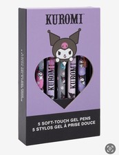 Sanrio Kuromi Soft-Touch Colored Ink Gel Pen Set of 5 NWT