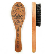 Soft Cat Dog Grooming Brush Wood Handle Boar Bristle Pet Grooming Tool Long Hair