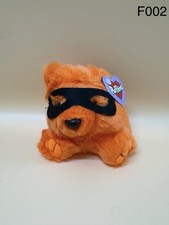 Vintage Swibco Puffkins Limited Edition Halloween Trick Bear Orange Plush FLAW