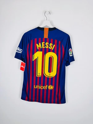 MAILLOT DE FOOTBALL BARCELONE 2018/2019 DOMICILE - LEO MESSI #10 (S) - Photo 1/4