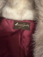 Vintage Real Silver Fox Fur Coat   Cream/Grey Tipped   Excellent Condition