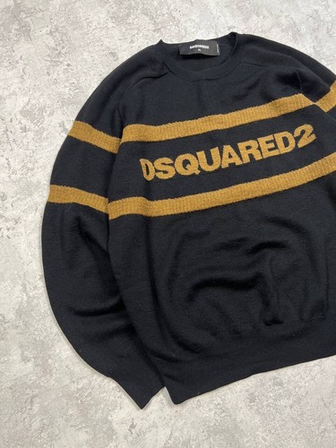 Dsquared2 Black Wool Sweater Big Logo Size XL  - Picture 3 of 17