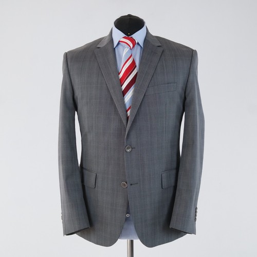 Mens Check Grey Blazer 42S UK Size FALBE Wool Sport Coat Jacket - Picture 4 of 13