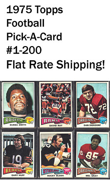 1975 Topps Football - Pick A Card #1-200 Flat Rate Shipping!