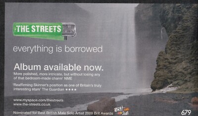 The Streets - Everything Is Borrowed - Mini Poster Magazine Clipping