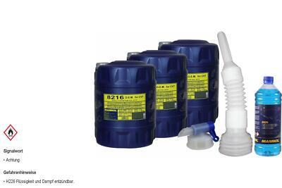 60L MANNOL 8216 for CVT Automatikgetriebeöl Getriebeöl inkl. Auslaufhahn