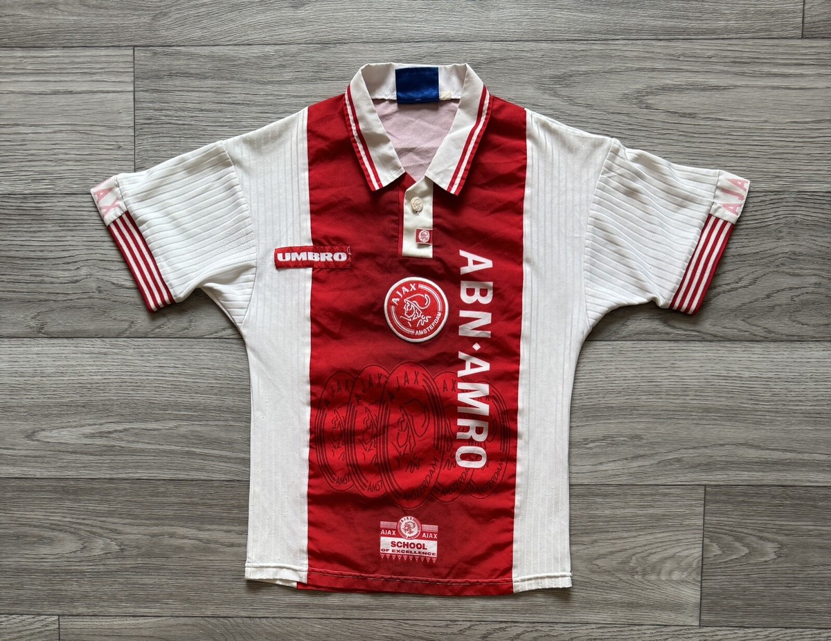 UMBRO AJAX AMSTERDAM 1997/1998 HOME FOOTBALL SHIRT JERSEY SIZE