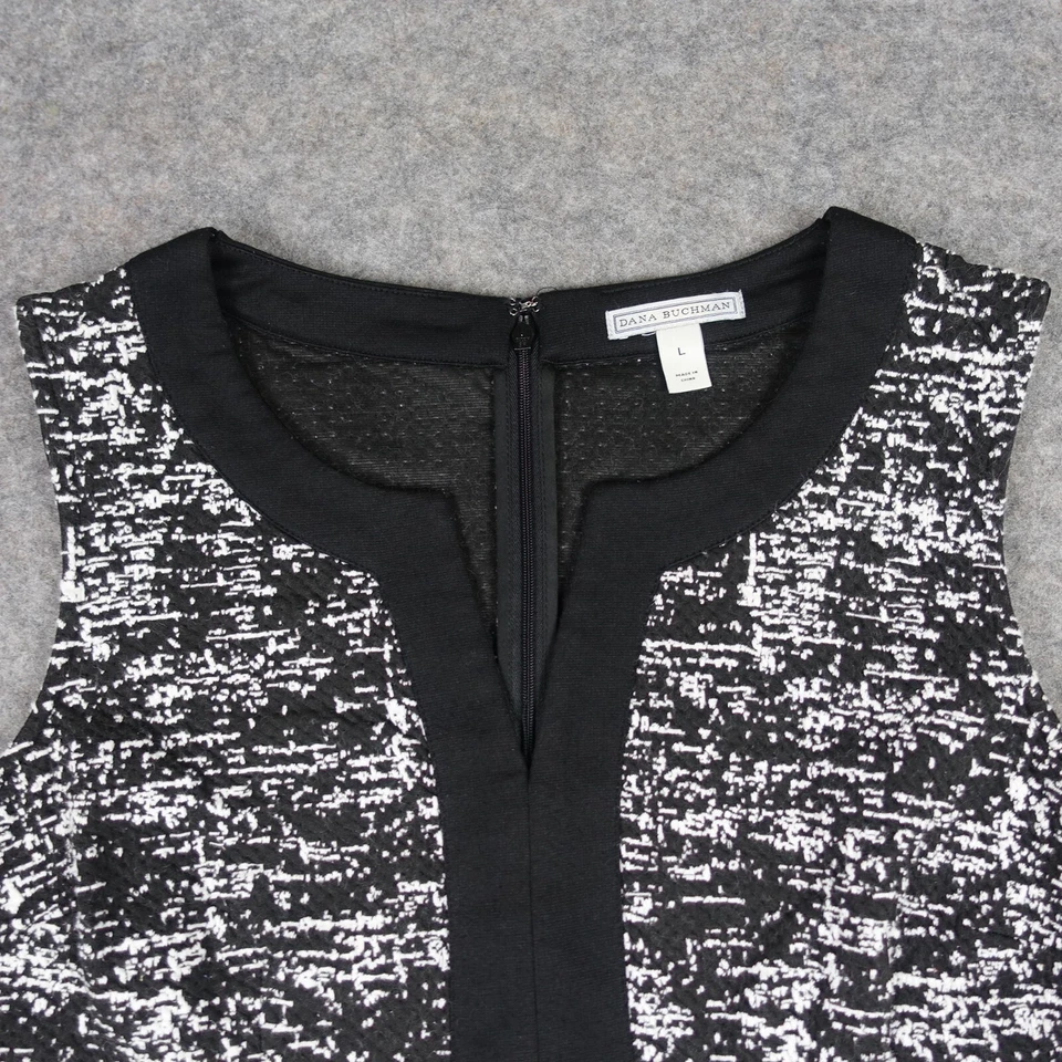 Dana Buchman Dress Womens Large Textured Shift A Line Classic Modern Career Work - Image 2 of 4