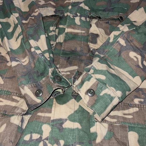 Cappotto mimetico da combattimento mimetico vintage esercito caldo outdoor militare taglia S - Foto 5 di 8