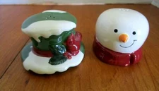 Snowman and Top Hat Salt and Pepper Shakers Essential Home