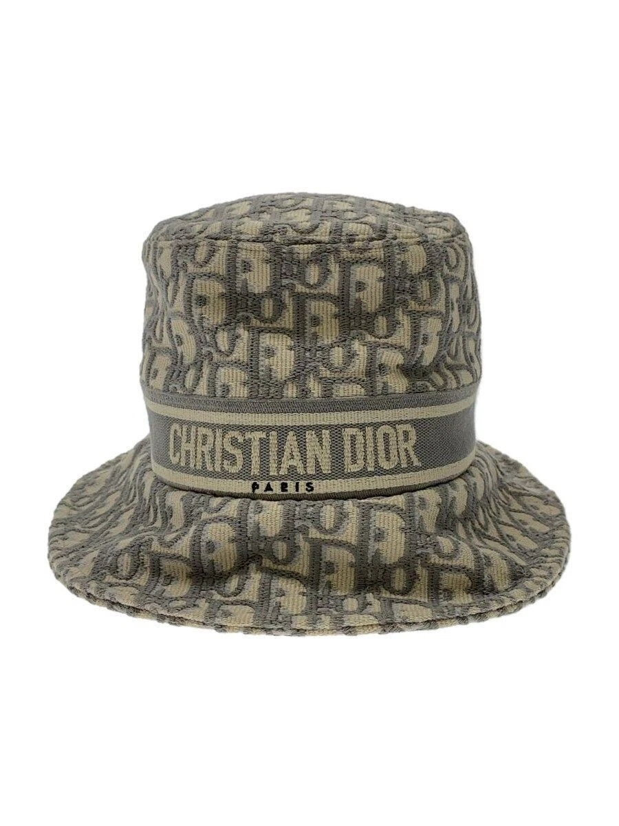 Chapeau femme Christian Dior coton gris motif complet seau 11DOB923I132 occasion