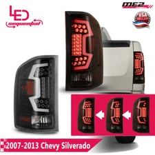 Tail Lights LED Sequential 2007-13 For Chevy Silverado 1500 2500 3500 Rear Lamps