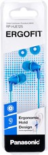 Panasonic RP-HJE125EA Ergofit In-Ear Stereo Earphones, Blue