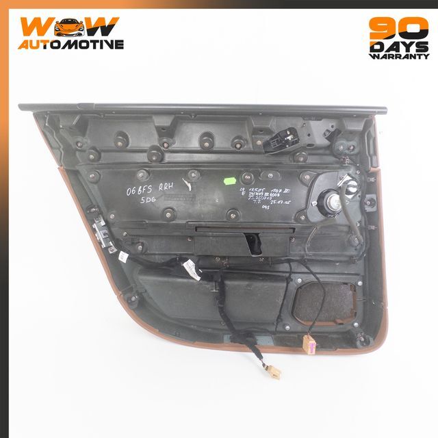 06-12 BENTLEY CONTINENTAL FLYING SPUR REAR RIGHT DOOR PANEL BROWN LEATHER OEM