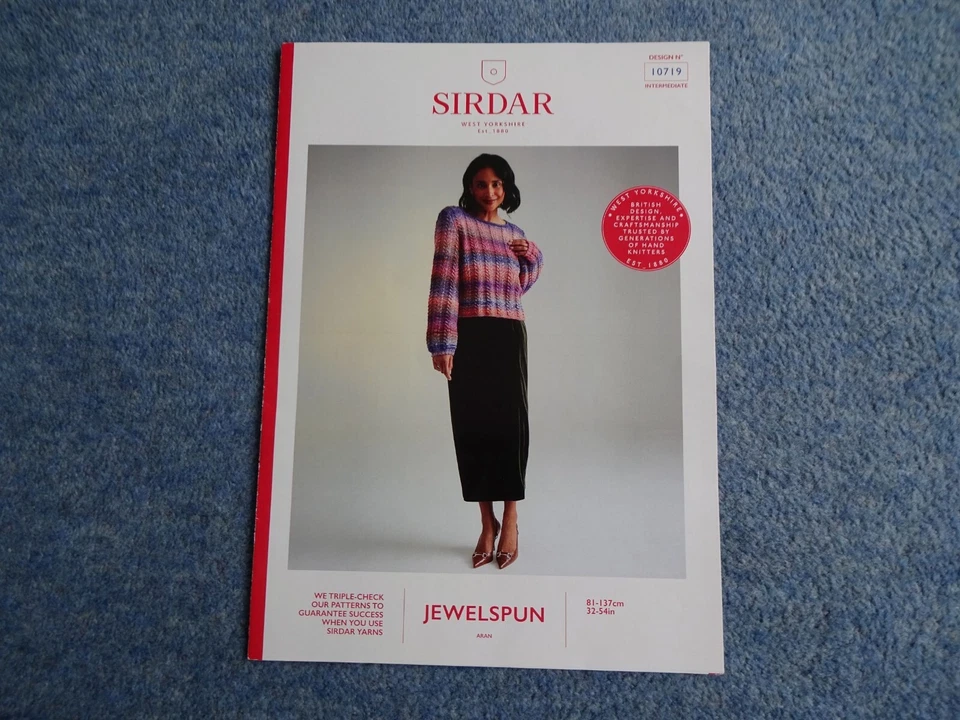 Hayfield & Sirdar Knitting Pattern Lady's Aran Round/V-Neck/Collar Sweaters - Image 3 of 4