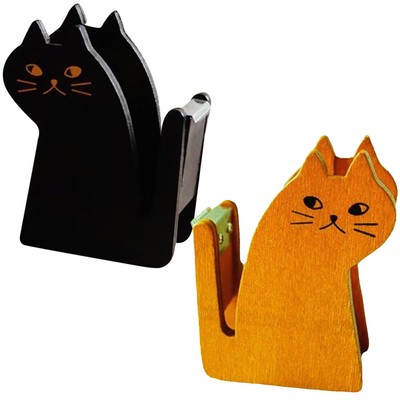  2 Pcs Gaffers Tape Cat Items Holder Pink Stickers Office Decor Child