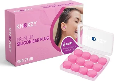 KNOXZY Earplugs for Sleeping Premium soft silicone Ear plugs sleep SNR 27dB For Sleep